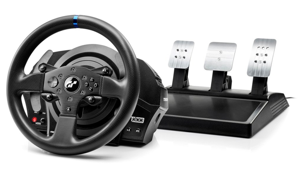 The Thrustmaster T300RS GT Edition with 3 pedals